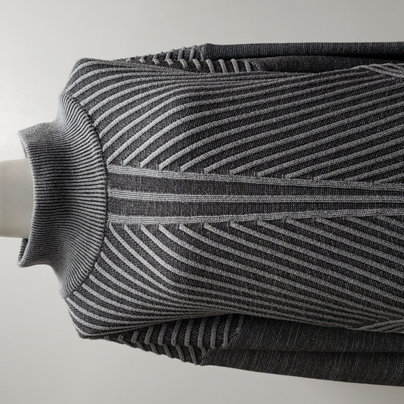 Prana Sentiment Sweater Gray Organic Cotton Women's Large Mockneck Chunky Knit - Picture 2 of 9